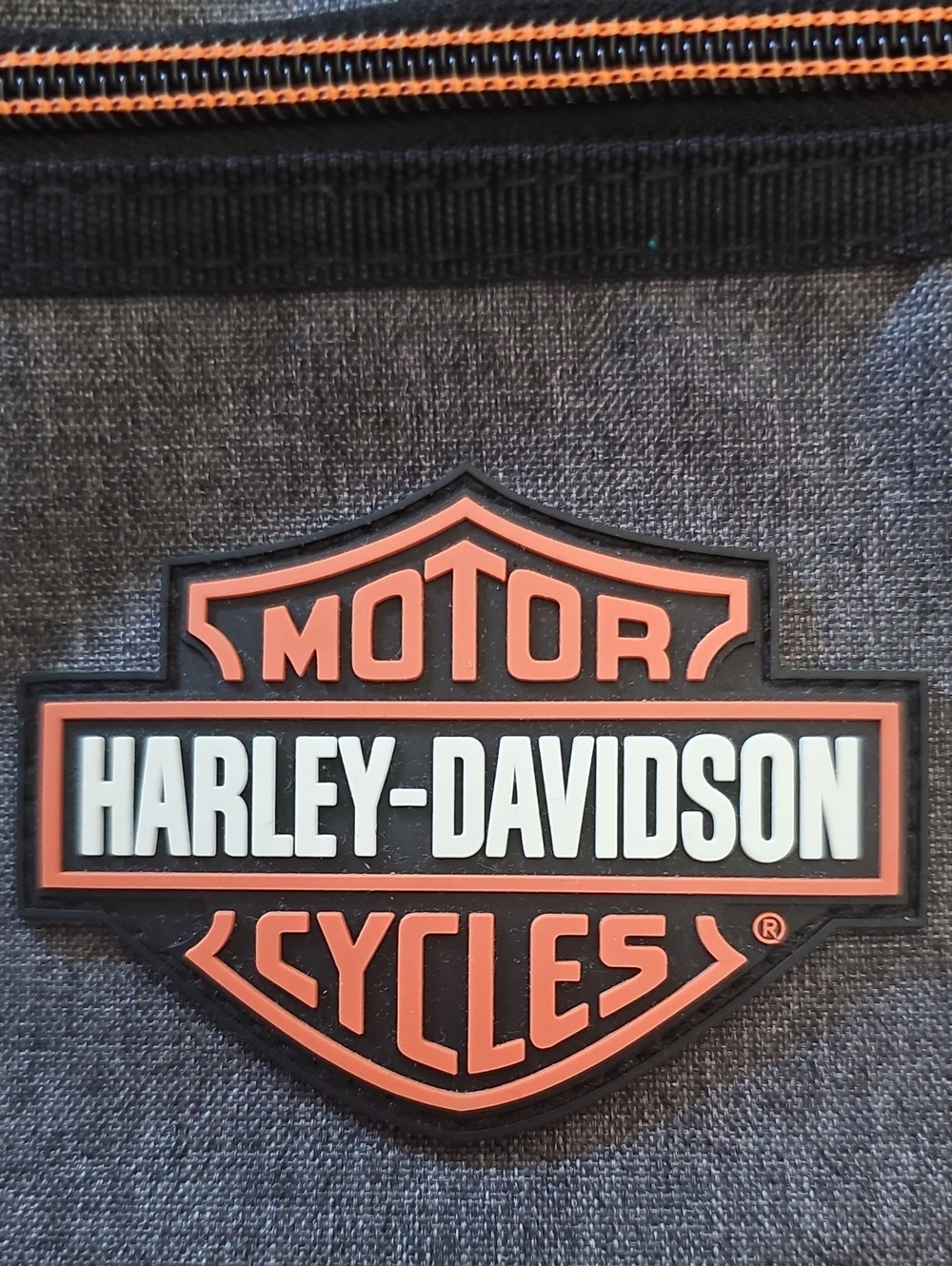Harley Davidson Gray Crossbody Zipper Sling Bag Adjustable Strap & HD Logo NWOT - Picture 3 of 9